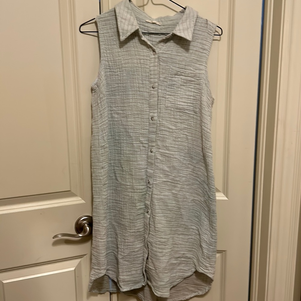 Mystree Button Down Shirt Dress